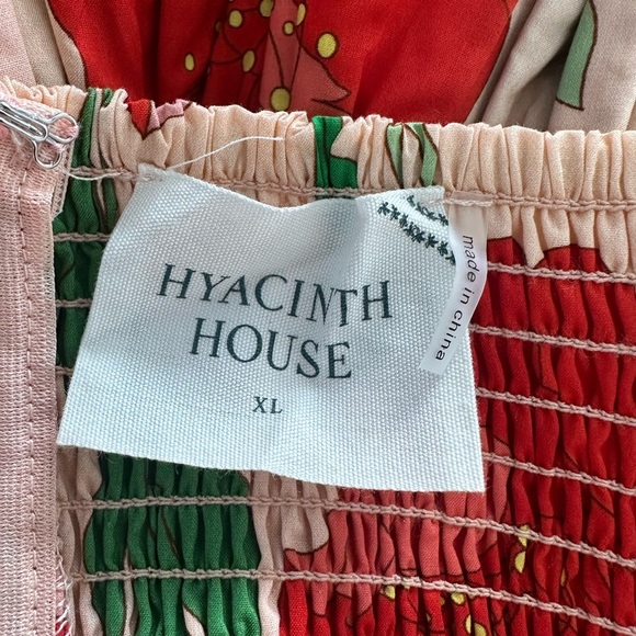 TUCKERNUCK Hyacinth House Red Multi Floral Strapless Malory Dress NWT XL - Picture 9 of 10